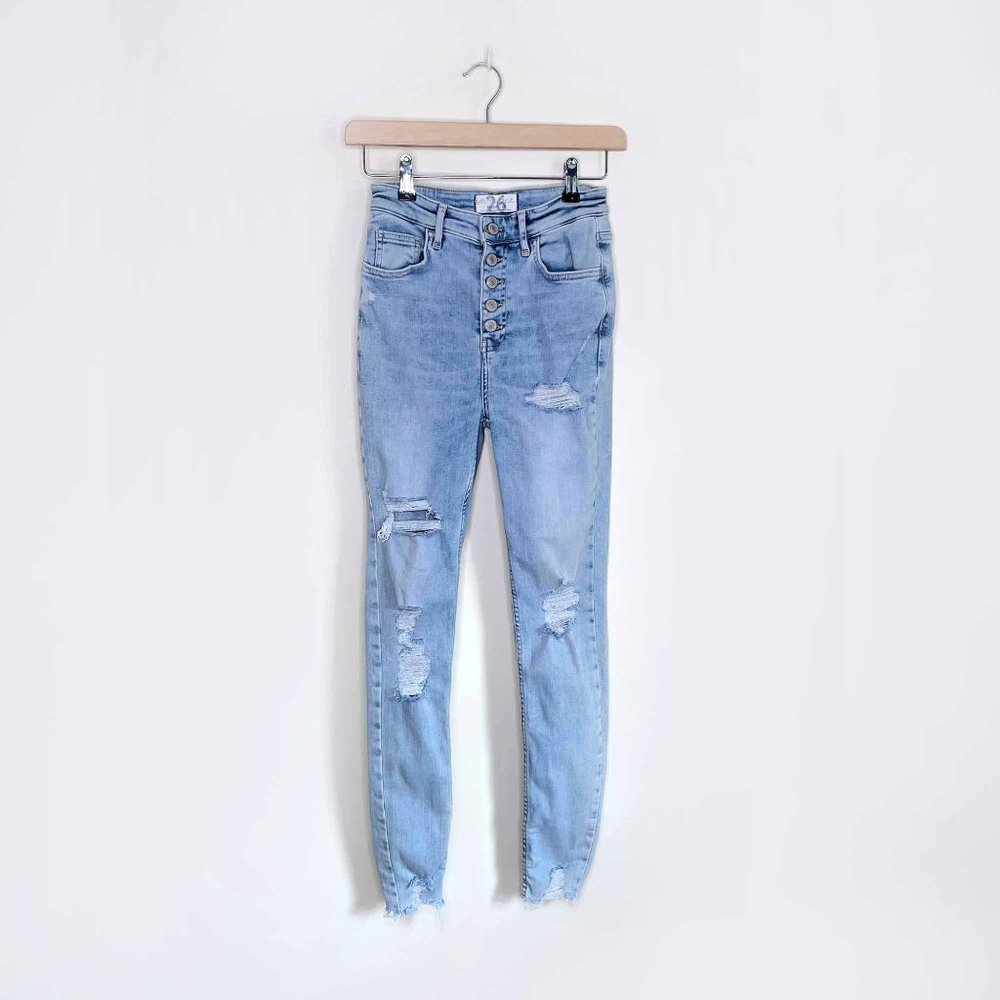 Free People Light Blue High Rise Women Jeans